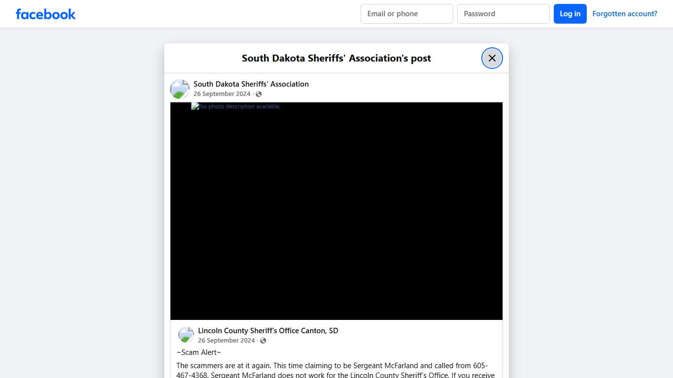 South Dakota Sheriffs' Association Facebook